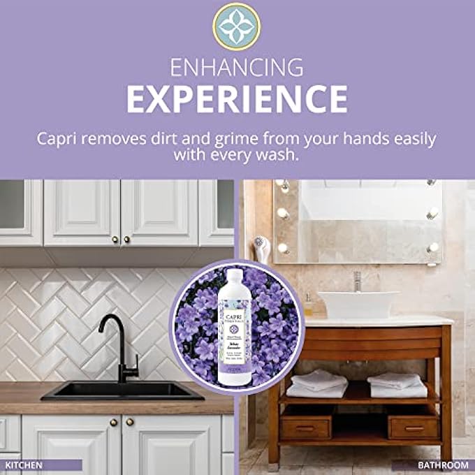 Capri Essentials NATURAL HAND SOAP WITH ESSENTIAL OILS - WHITE LAVENDER, 16 OZ. - Image 3